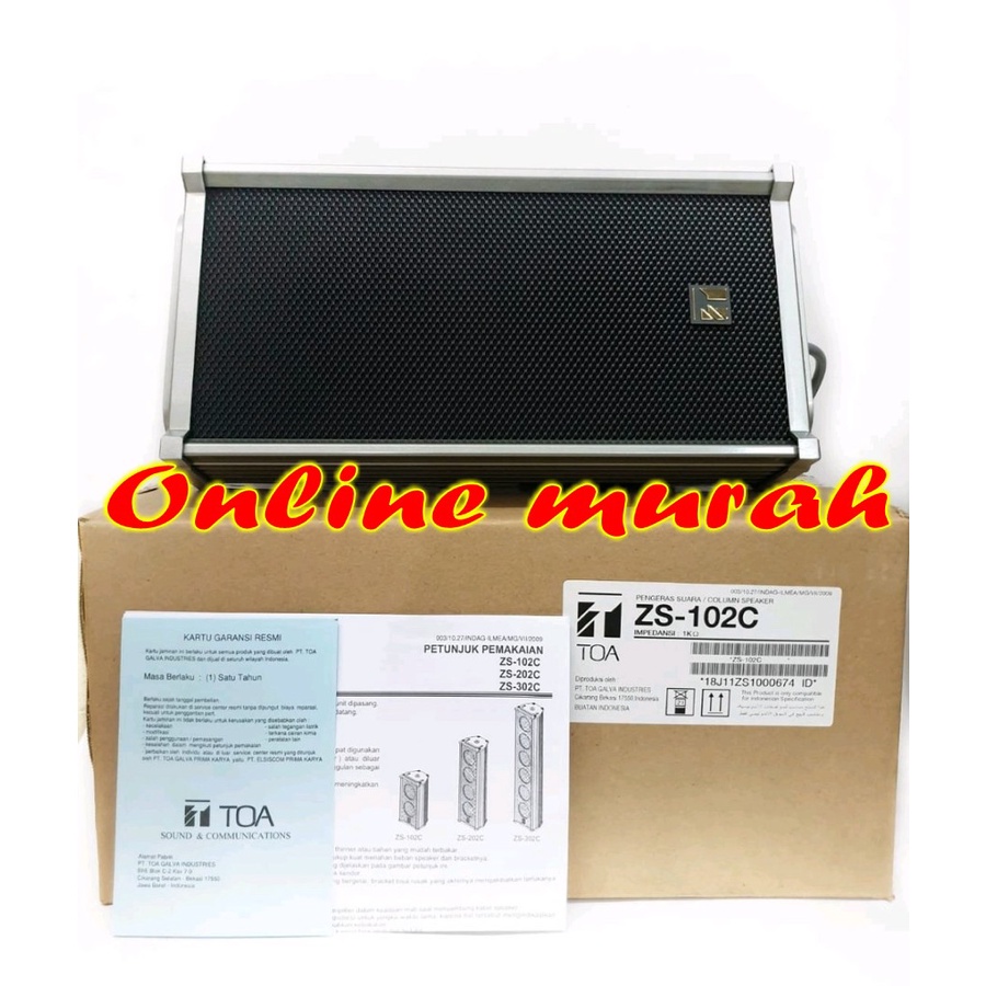 speaker colum toa zs 102c toa zs102c toa zs102 c garansi resmi original