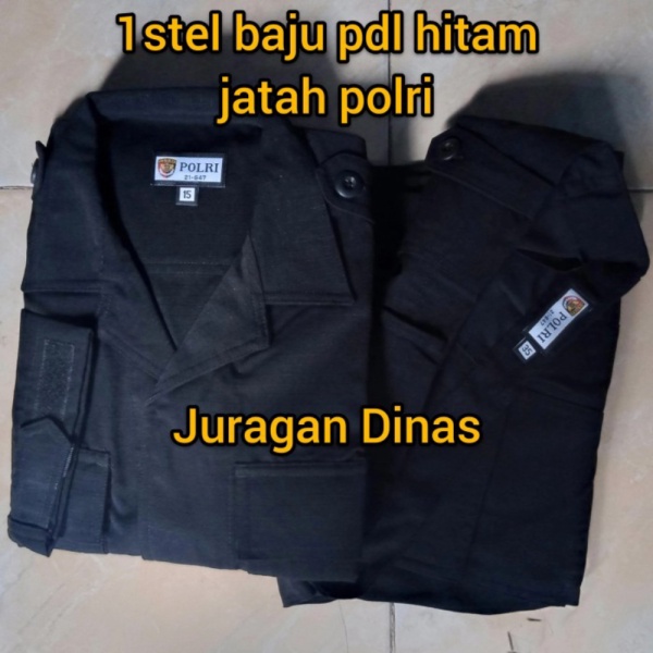 Unik 1 Stel Baju PDL Hitam Brimob Original Asli Jatah POLRI 2021 terbaru - 1634 Murah