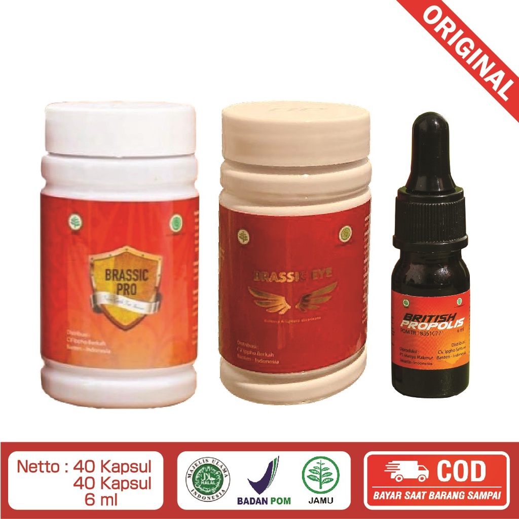 Suplemen Kesehatan Brassic Pro Brassic Eye & British Propolis Reg Sejuta Manfaat Pengapuran Tulang M