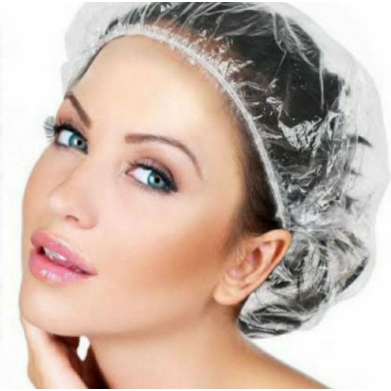 Shower Cap Plastik Topi keramas shower cap penutup kepala