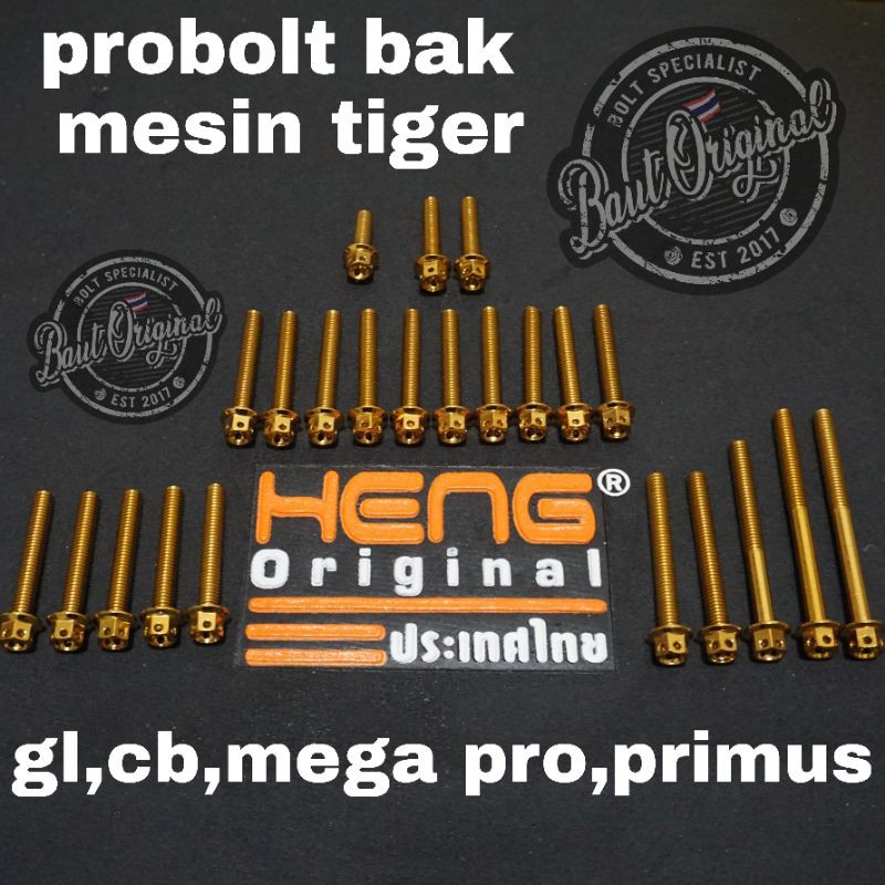 baut probolt flower gold bak mesin tiger gl cb mega pro herex primus ori heng thailand isi 23 biji