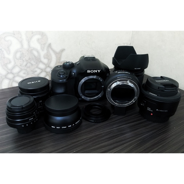 Kamera Mirrorless / Mirrorless Camera Sony Alpha 3500 + Lensa