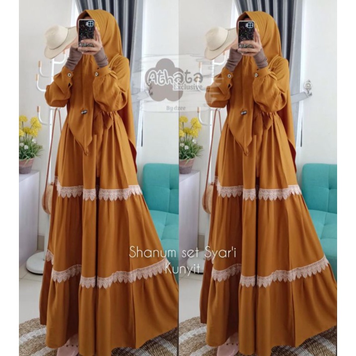 SHANUM SET SYAR'I GAMIS ORIGINAL ATHATA BY DZEE REALPICT
