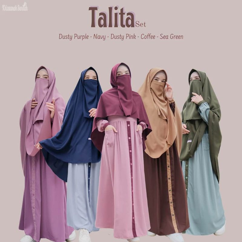 GAMIS SYAR'I SET TALITA BY KHIZAANAH SUNNAH ORIGINAL