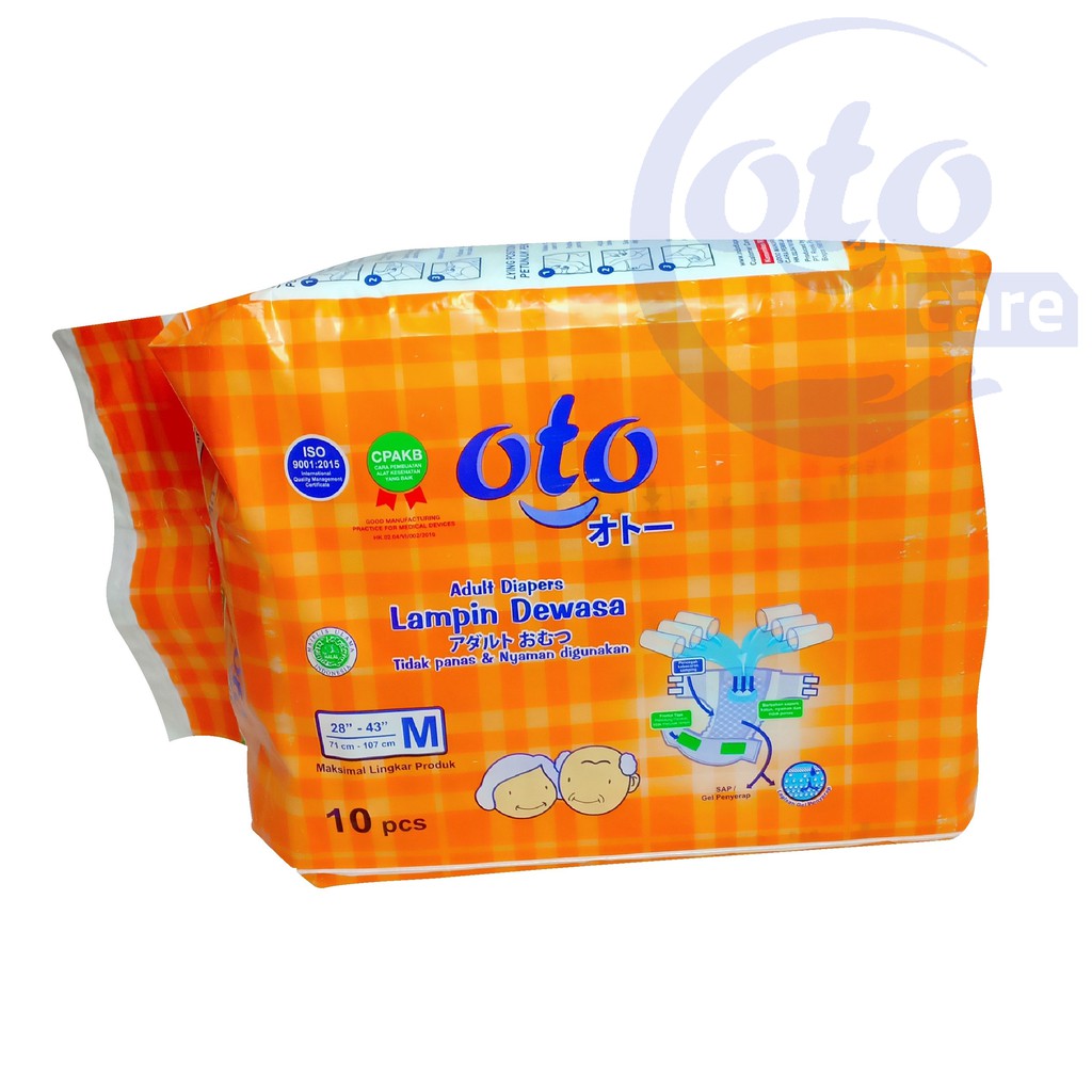 OTO Popok Dewasa model Lem Perekat Adult Diapers size M isi 10 pcs