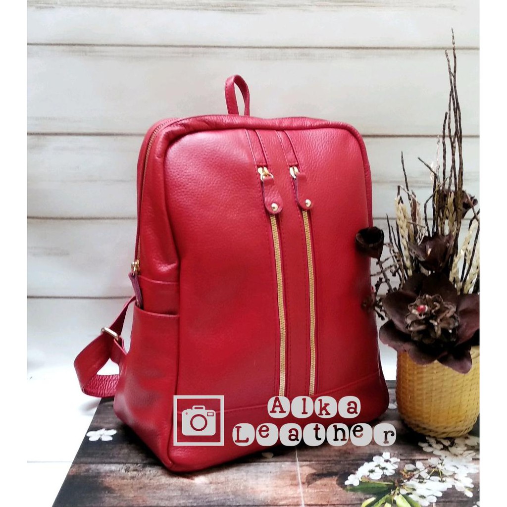 tas ransel kulit tas gendong kulit asli tas wanita