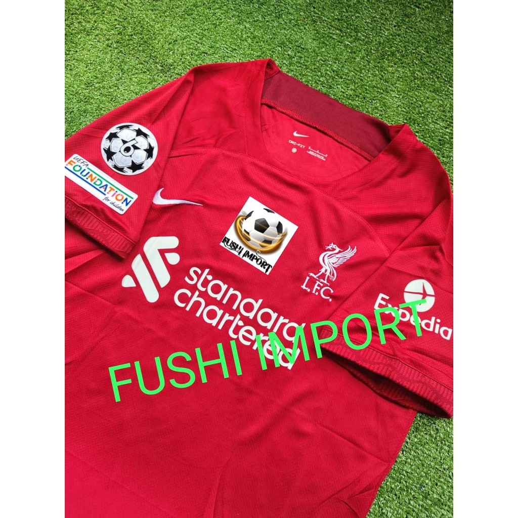 Jersey Baju Bola Lvrpll Home Full Patch 2022 2023 Grade Ori