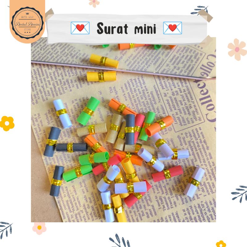 

Surat kapsul 50pcs rainbow / surat mini aesthetic