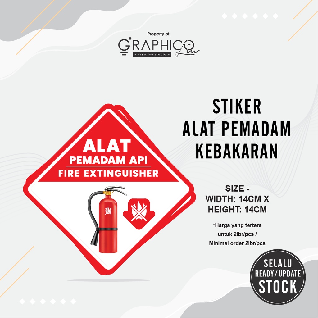 

Stiker Alat Pemadam Kebakaran - Per/2lbr (14x14cm)