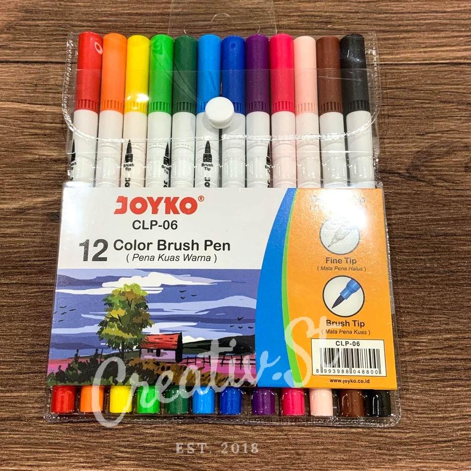 

Top Shipment Joyko Brush Pen 12 Warna Brush + Pen CLP-06 SET