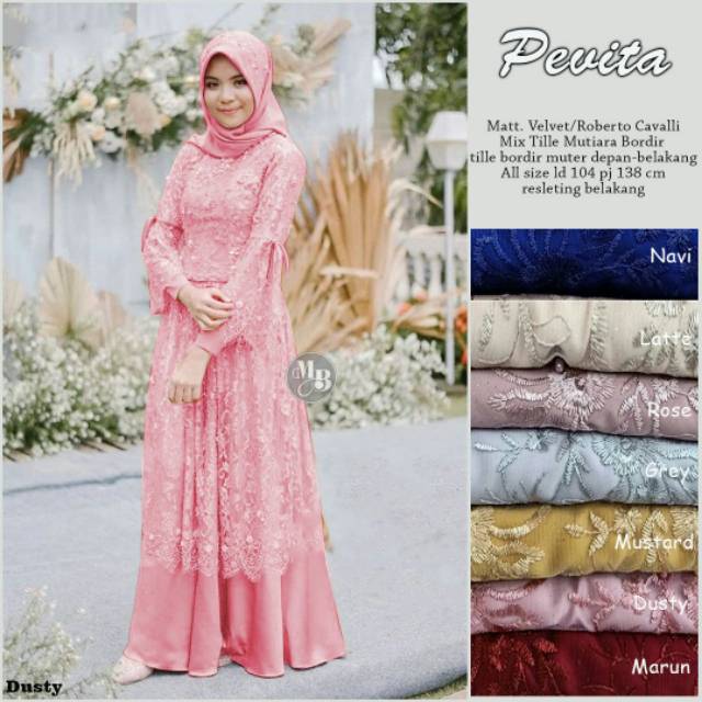 PEVITA GAMIS TILLE MUTIARA ORI MB harga ekonomis top quality