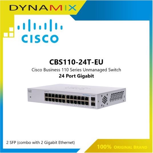 CISCO CBS110-24T-EU Business Unmanaged Switch 24 Port Gigabit