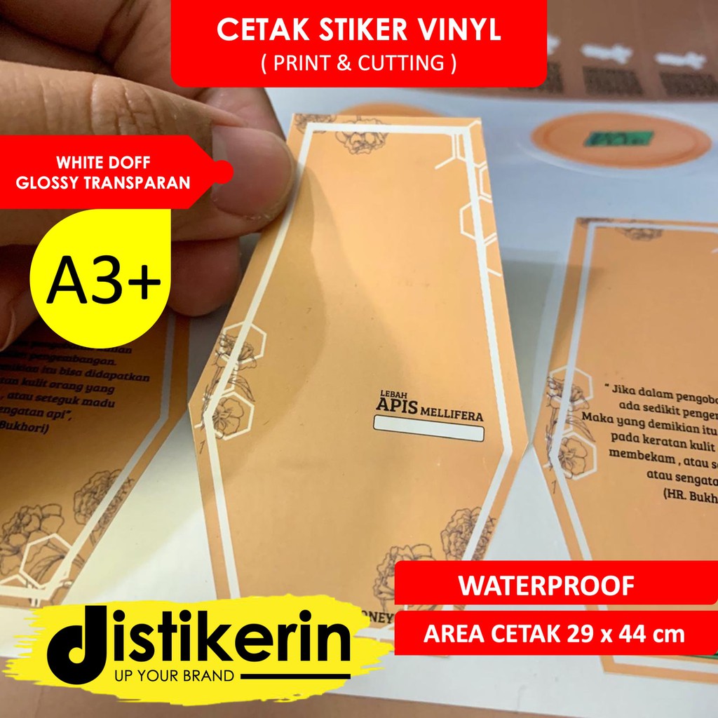 

CETAK STIKER VINYL A3+ (PRINT & CUT)
