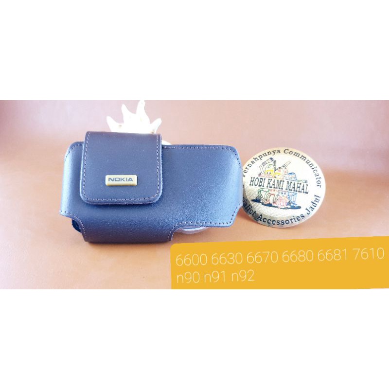 original carrying leather pouch dompet case nokia 6600 6630 6670 6680 6681 7610 n70 n72 n73 n91 n90 