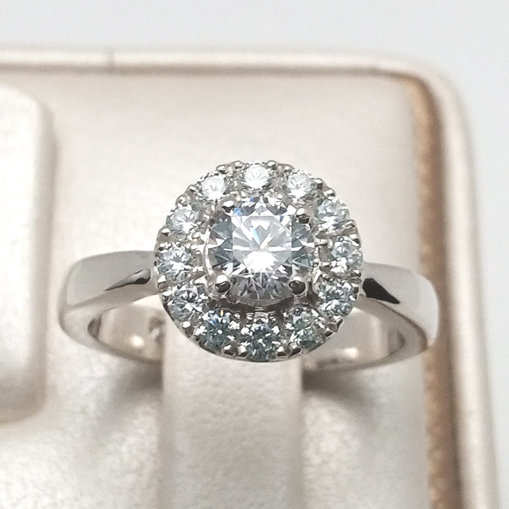 Cincin Silver Tunangan Single Wanita Perak Asli Ukir Nama A81