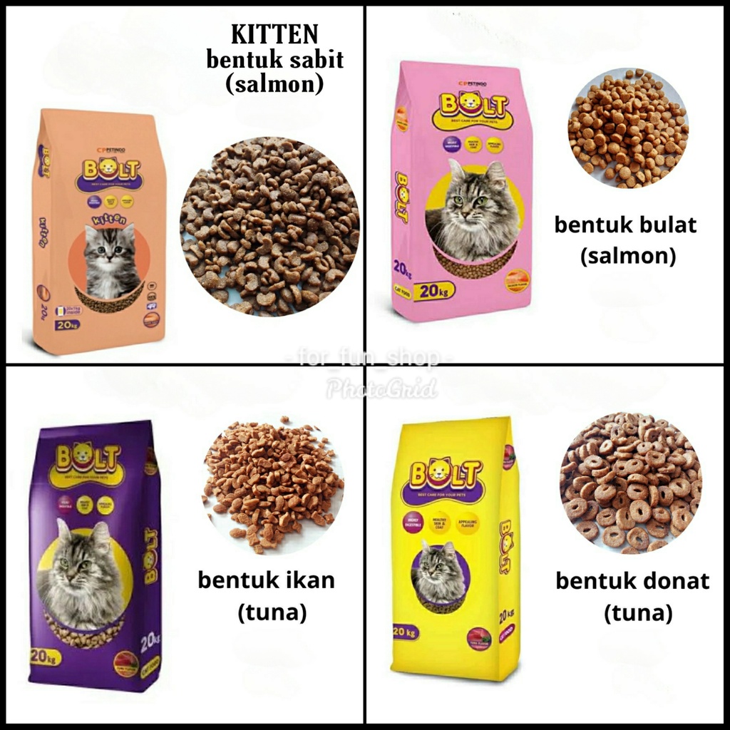 Makanan Kucing BOLT 20kg / Cat Food Bolt Murah 20kg