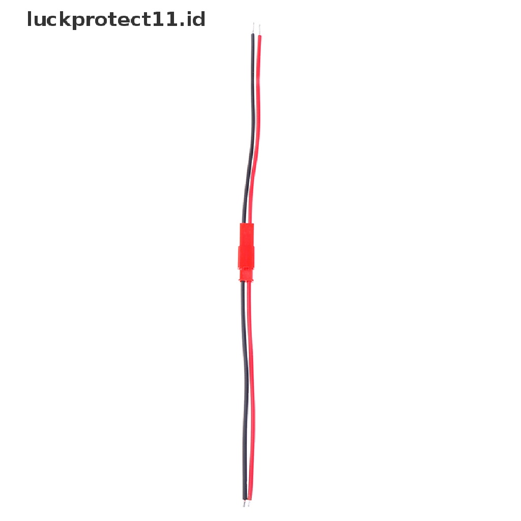 &lt; Luckprotect11. &lt; Luckproteksi20pcs Konektor Jst Plug 22 Awg 2 Pin Male / Female Untuk Rc