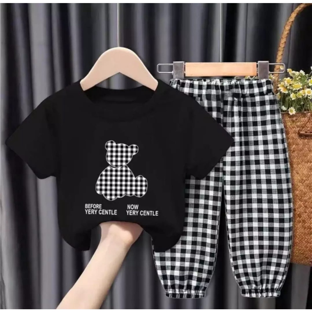 SETELAN ANAK BAJU ANAK LAKI-LAKI DAN PEREMPUAN UMUR 1-5 TAHUN SETELAN BEAR SHERLY