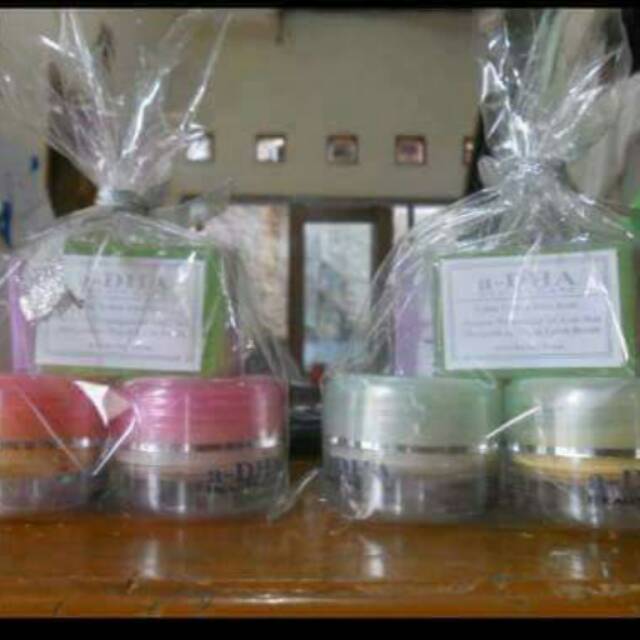 A-dha original pink/hijau embos timbul