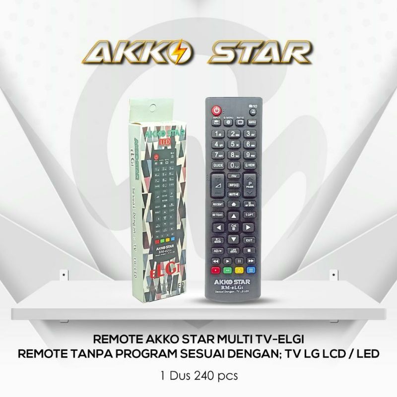 remote tv led lcd LG akko star ELGI