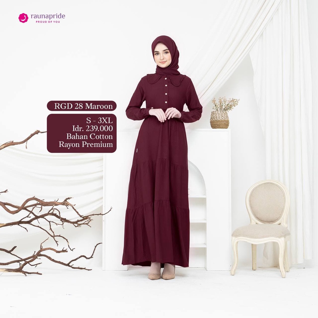 Baju Gamis Wanita Dewasa Rauna  / GD-28 / Fashion Muslim