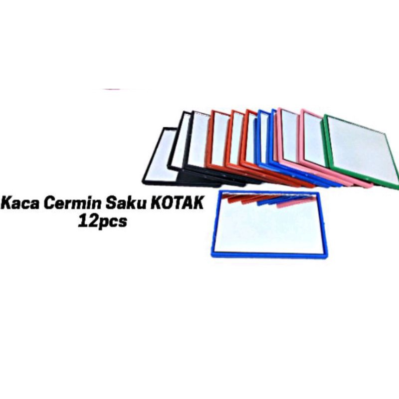 12 pcs kaca saku kotak kecil ukuran 6*5 cm