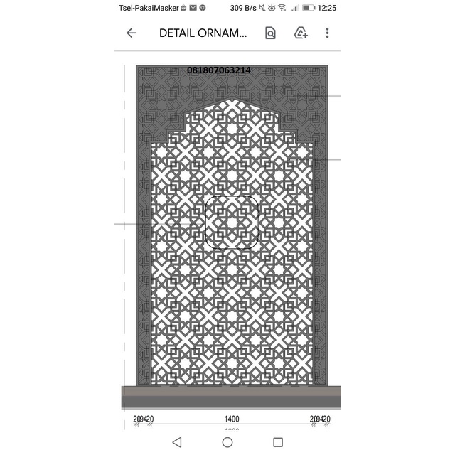 Ornamen GRC Krawangan Mushola O8SATU8O7O632SATU4