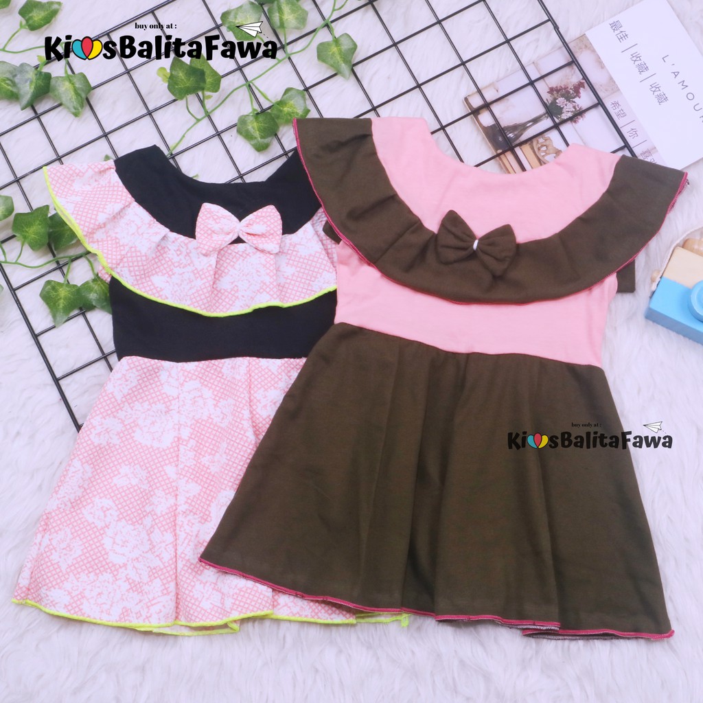 Dress Mayora uk Bayi - 3 Tahun / Dres Yukensi Baby Atasan Baju Balita Anak Perempuan Harian Gaun