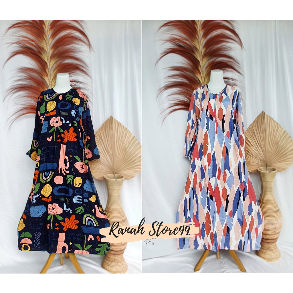 Gamis Milea / Dress Busui Friendly / Daster Syari busui Friendly / Daster lengan panjang LD 120 PB 1