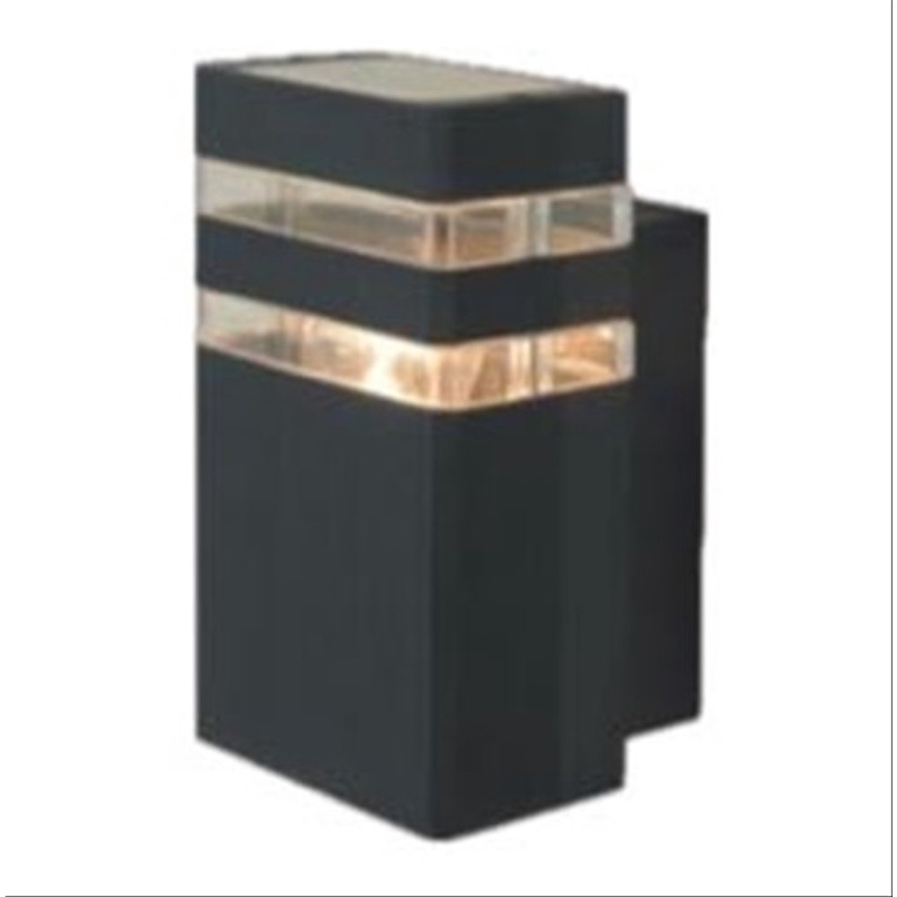 Lampu Dinding Tempel Hias Taman Pilar Teras Outdoor 1 Sisi Segi Panjang Strip Double