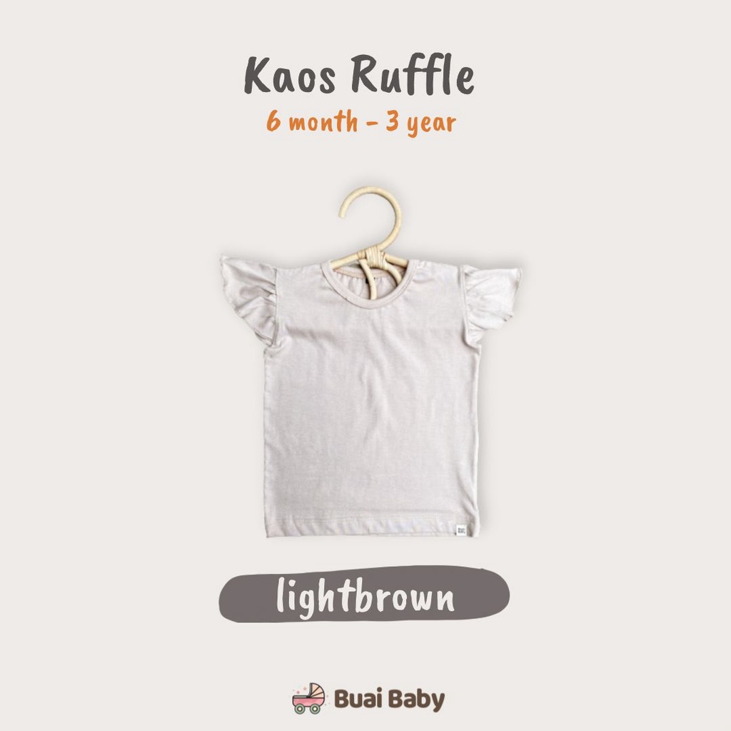 BUAI - KAOS RUFFLE Untuk Anak Perempuan Bahan Nyaman &amp; Adem