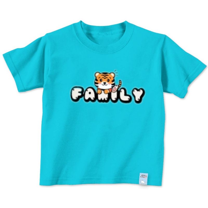 Kaos Anak Bertulisan Family Baju Anak Gambar Macan Fam Kaos Oblong anak Baju Distro Anak Usia 2 sampai 10 Tahun