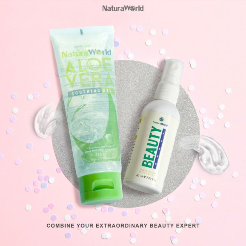 Paket Glowing Natura World (Natura Beauty Spray+Natura AloeVera)