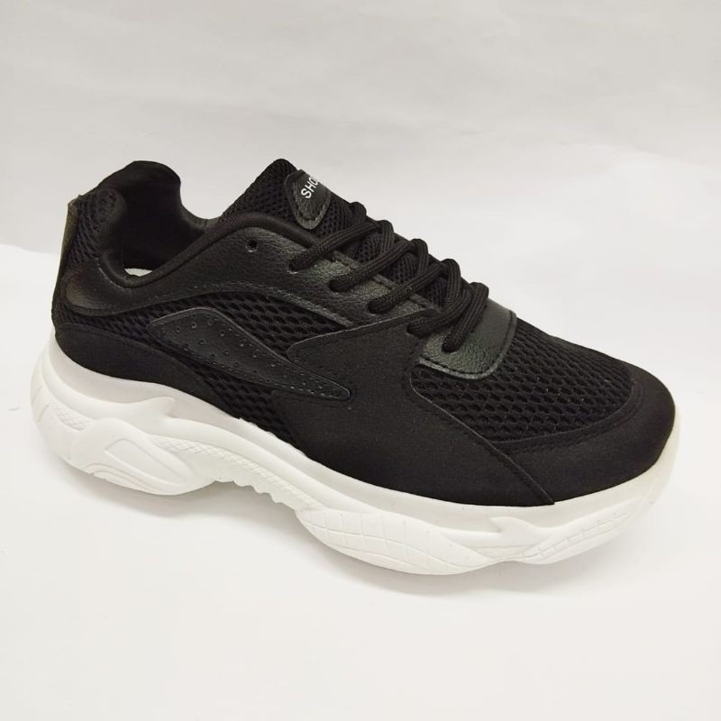 SNEAKERS WANITA TERBARU-Hitam 1901