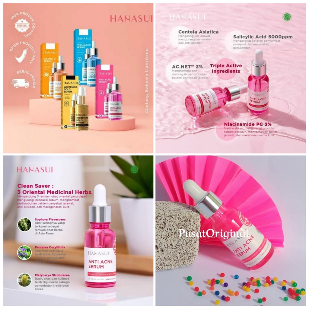 SERUM ANTI ACNE HANASUI BY JAYA MANDIRI BPOM - SERUM ANTI ACNE