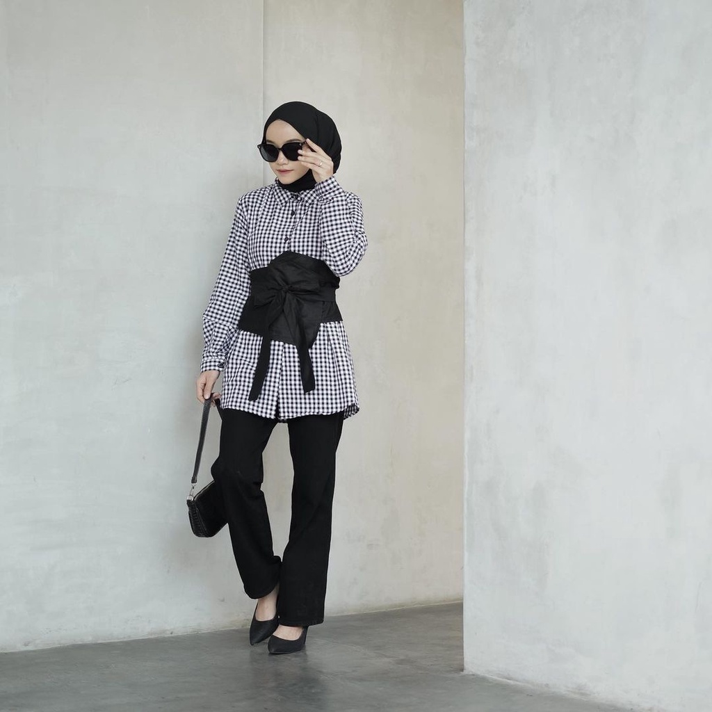 Blouse Oversized Wanita - Atasan Remaja lengan panjang - Kemeja kantor Wanita Murah kekinian - Baju 