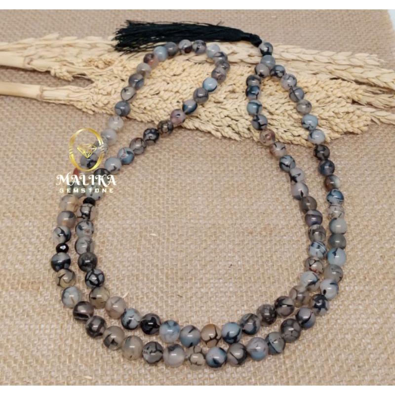TASBIH BATU DALMATION 99 BUTIR 8 MM 100% NATURAL