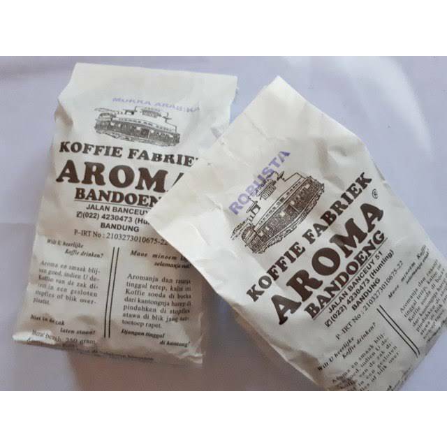 

Kopi Aroma Bandung 250gr / Robusta / Mokka Arabika / Toraja Kopi Aroma Banceuy / kopi bandung | kopi hits | oleh oleh bandung | bandung banget