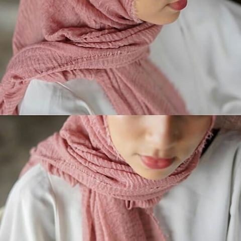 DF VZ052 Pashmina Katun Crinkle Hijab Pashmina Arabian Shawl Cotton Wide Hijab Jilbab Pasmina Premium