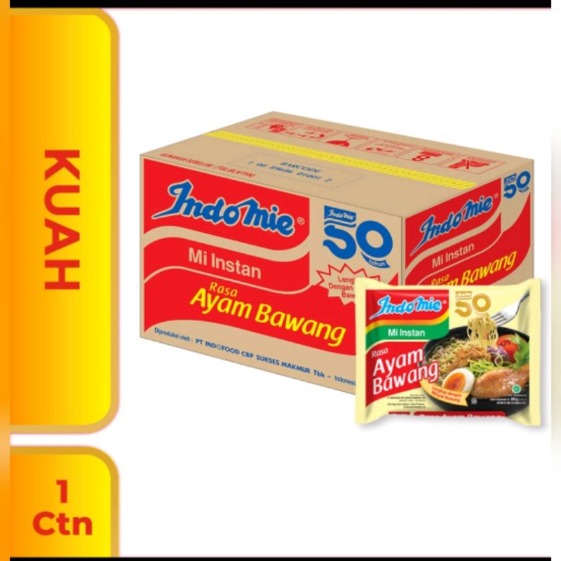 

Indomie Kuah Ayam Bawang 1 dus 40 pcs