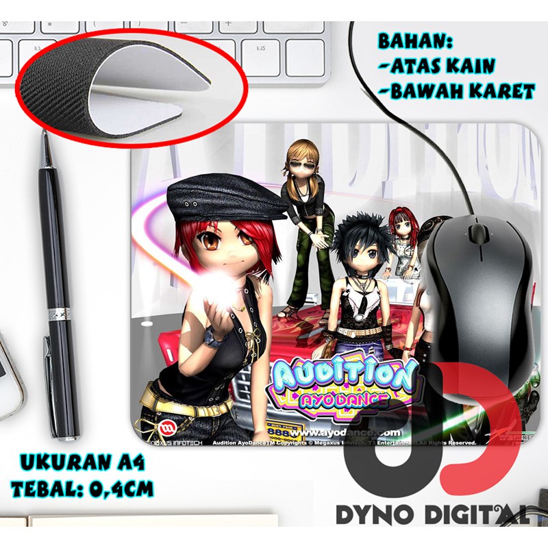 Mouse pad Audition AyoDance 3 MousePad Tatakan Mouse Custom Gaming
