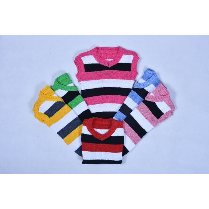 Rompi Rajut Anak Laki Laki Outerwear Model Stripe Premium Murah Terlaris