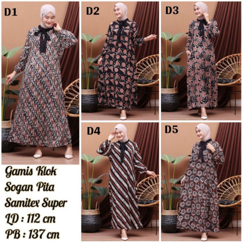 Gamis Klok Pita Gamis Klok Batik Cap Busui Friendly Resleting Depan Gamis Wanita Terbaru
