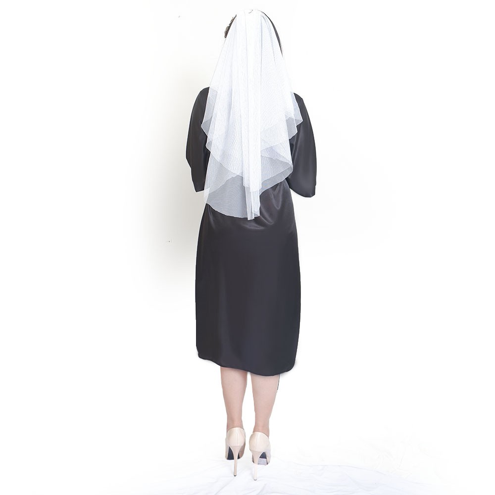 FOLVA kimono baju tidur sleeping robe satin 1559BKIM hitam all size-4