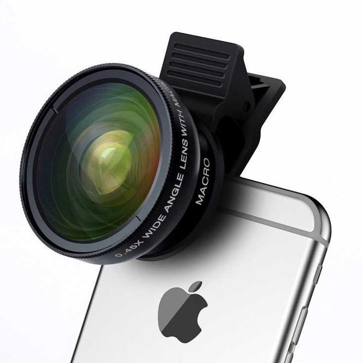 UT Lensa HP Fotografi Super Lebar Wide Angle Lens 0.45x + Macro 12.5x Untuk Smartphone Titangadget ➛ ✾ღ-5