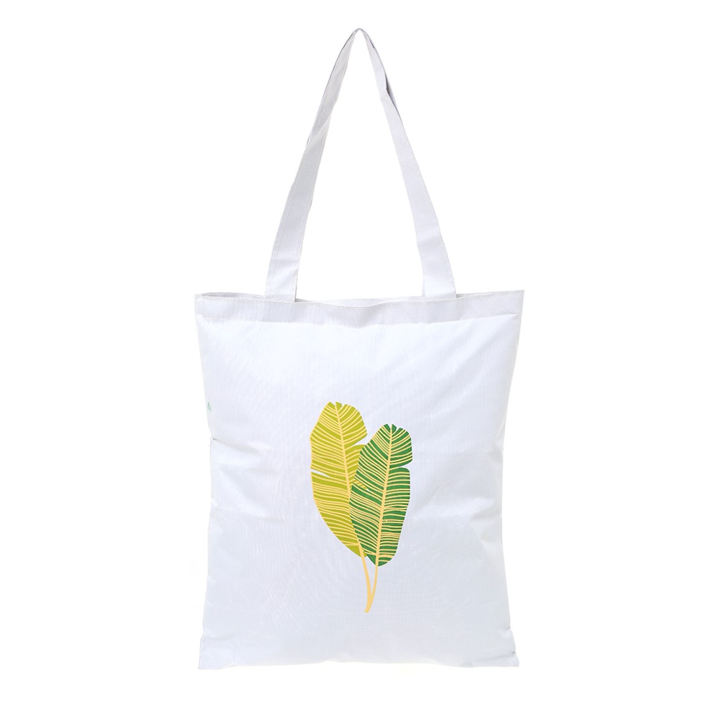 Viola Tote Bag Motif Daun Tas Wanita Quality Premium - White