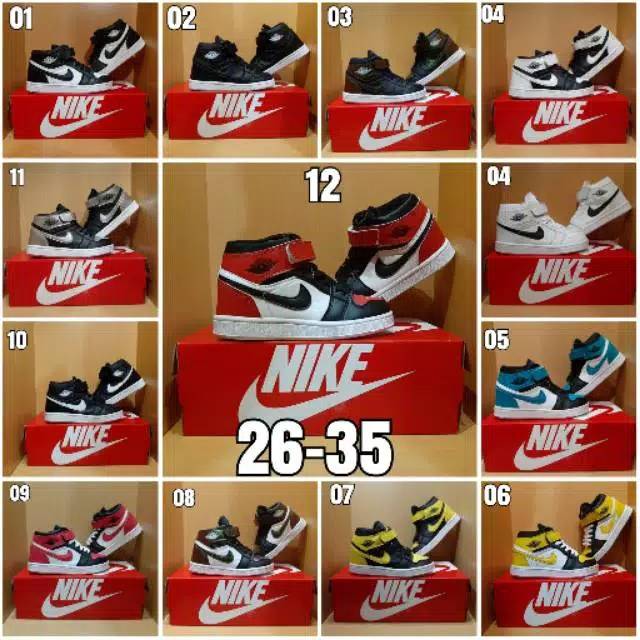  SEPATU  BASKET ANAK NIKE AIR JORDAN  1 HIGH GRADE ORIGINAL 