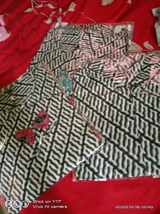 Batik Couple Keluarga - Bisa Cod - Sarimbit Gamis Familly Set Motif Tuju Rupa  Batik Putra Hadi