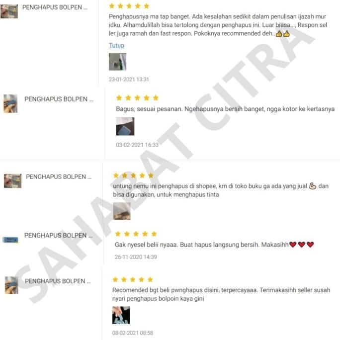 

PENGHAPUS BOLPEN INK AC 30 PELIKAN PACK ISI 30
