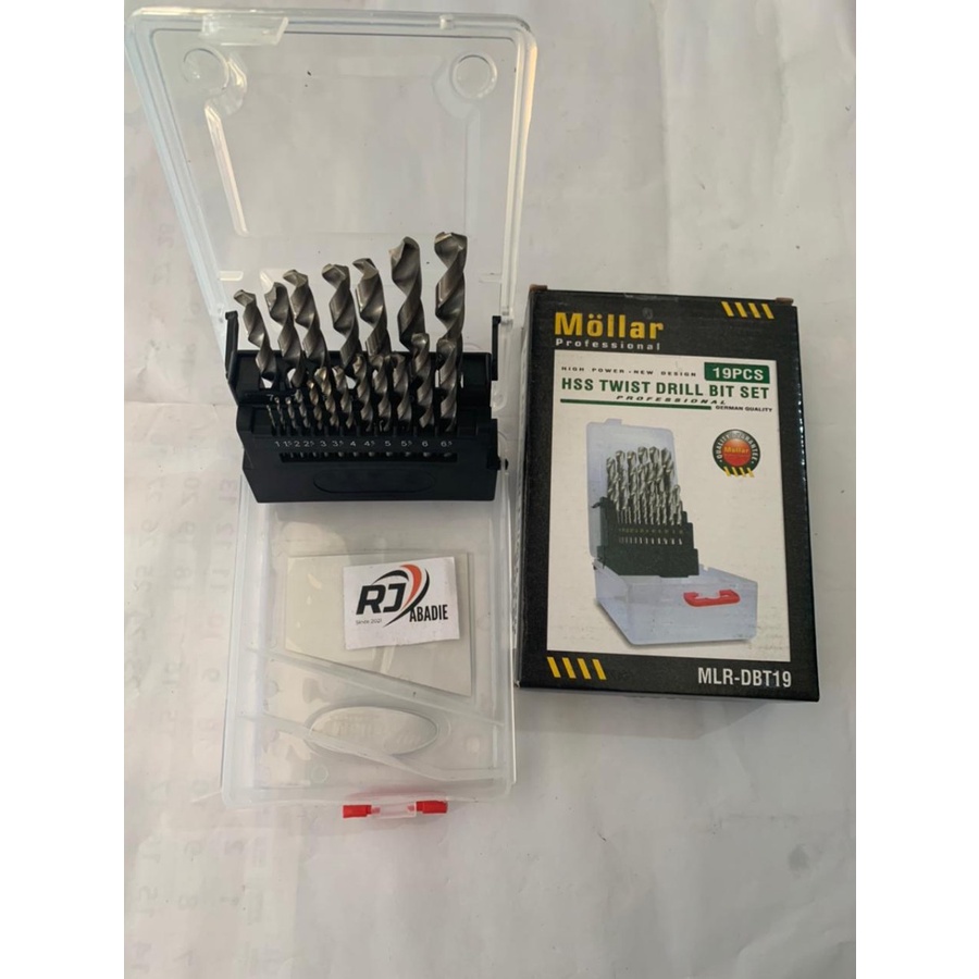 Mata Bor Besi Hss Mollar Set 19pc 25pc